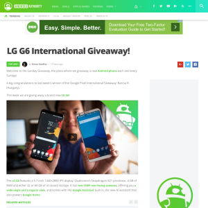 Win an LG G6 smartphone!