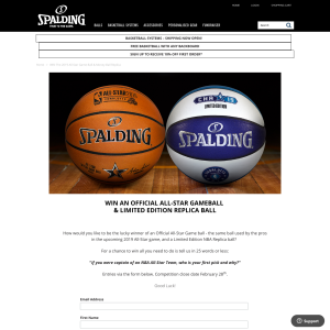 Win an Official 2019 NBA All-Star Gameball & Limited Edition Replica Ball