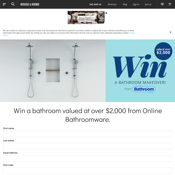 Win an Online Bathroomware Bathroom Package