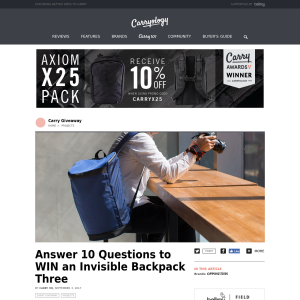 Win an OpposeThis Invisible Backpack Three