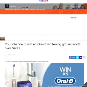 Win an Oral-B whitening gift set
