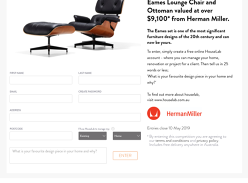 Win an original  Eames Lounge Chair and Ottoman valued at over $9,100