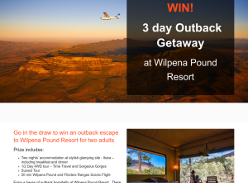 Win an outback escape to Wilpena Pound Resort for two adults