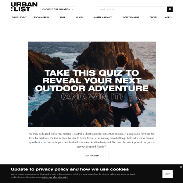The Urban List - Win an Outdoor Adventure in Victoria for 2 ...