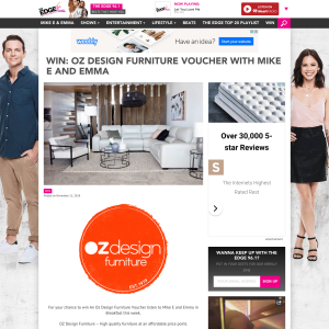 Win An Oz Design Furniture Voucher