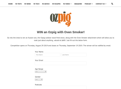 Win an OzPig BBQ Smoker