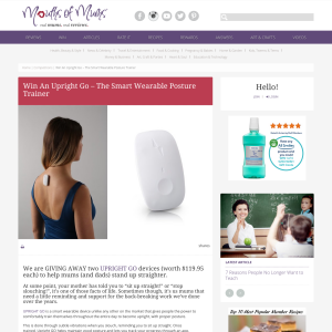 Win An Upright Go – The Smart Wearable Posture Trainer