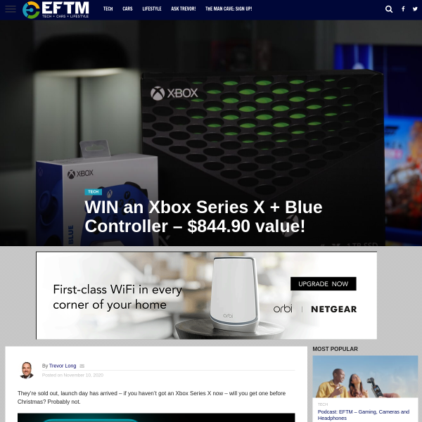 Win an Xbox Series X + Blue Controller