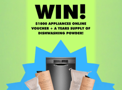 Win an Appliances Online Voucher & Dishwashing Powder - Hudstone