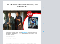 Win Ash vs Evil Dead Season 2 on Blu-ray with special axe pen