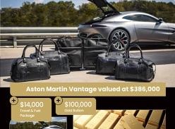 Win Aston Martin Vantage + $100K Gold + Travel & Fuel Package