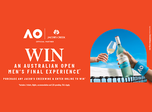 Win an Australian Open Men's Final Experience - Jacob's Creek