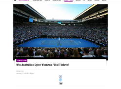 Win Australian Open Women’s Final Tickets