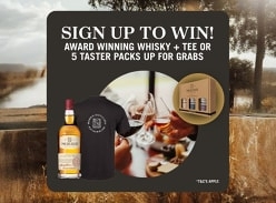 Win Award Winning Whisky & Tee or 5 Taster Packs