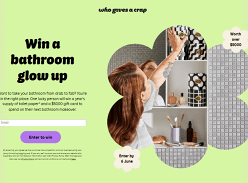 Win a Bathroom Glow up & a Year's Supply of Toilet Paper