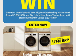 Win a Beko 9kg Autodose Washing Machine