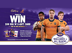 Win 1 of 100 $50 Big W Gift Cards Instantly