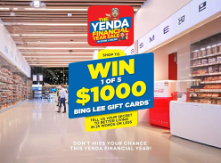Win 1 of 5 $1K Bing Lee Gift Cards