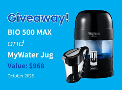 Win a BIO 500 Bench Top Water Filter & a Mywater 1.5L Jug