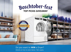 Win a Bosch Series 8 Heat Pump Tumble Dryer