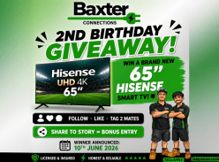 Win a Brand NEW 65&rdquo; Hisense Smart TV - Baxter Connections