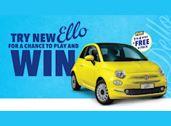Win a Brand-New Fiat 500 Dolcevita & 1 of 4 Free 4-Packs of Ello