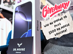 Win Brand New iPhone 16 PLUS and $500 DR. Moose Gift Card