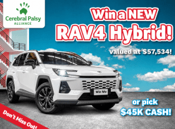 Win a Brand-New Toyota RAV4 or $45k Cash - Cerebal Palsy Alliance