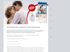 Win Breathe on Blu-ray, plus a his and hers perfume pack
