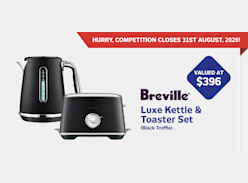 Win a Breville Luxe Kettle & Toaster Set (Black Truffle) - Retravision