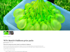 Win Bunch O Balloons prize packs