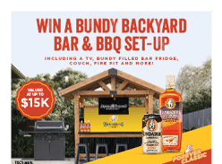 Win a Bundy Backyard Bar & BBQ Set-up