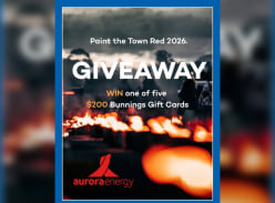 Win 1 of 5 $200 Bunnings Gift Cards - Aurora Energy