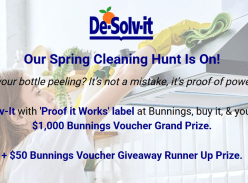 Win a Share of $1250 in Bunnings Vouchers - De-Solv-It Australia and New Zealand