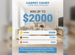 Win up to $2000 - Burleigh Heads and Tweed Heads Carpet Court