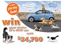 Win a Car of your Choice or $34,700 Cash