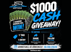 Win 1 of 2 $1K Cash - JSR Motors