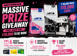 Win $10K Cash & More - Motobean Coffee Roasters