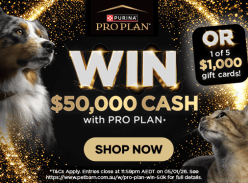 Win $50K Cash or 1 of 5 $1,000 Visa Digital Gift Cards