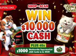 Win $10K Cash or 1 of 40 $1K Woolworths Gift Cards