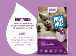 Win $10K & a Year's Supply of Poowee! Litter