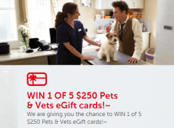 Win 1 of 5 $250 Category Choice Pets & Vets Gift Cards