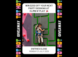 Win $250 Clip'n''limb Climbing Party Voucher
