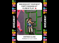 Win $250 Clip'n''limb Climbing Party Voucher