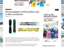 Win Coalition skis or Nitro snowboard
