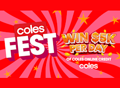 Win 1 of 5 $5K Coles Online Credit Voucher