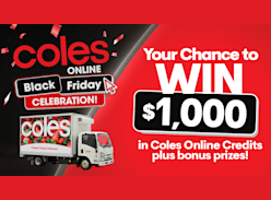 Win 1 of 5 $1K Coles Online Vouchers & Bonus Prizes