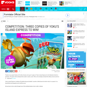 Win copies of Yoku’s Island Express