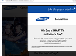 Win dad a Samsung Smart TV for father's day!