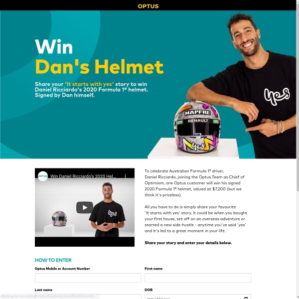 Win Daniel Ricciardos 2020 Formula 1 helmet!